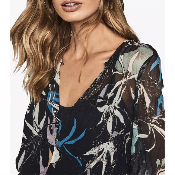 Reiss Carina Spring Floral Midi Dress size US4 - Picture 4 of 14